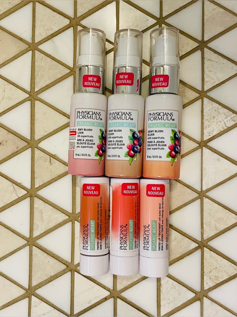 BUNDLE (6) Physicians Formula OrganicWear Makeup Lip & Cheek
